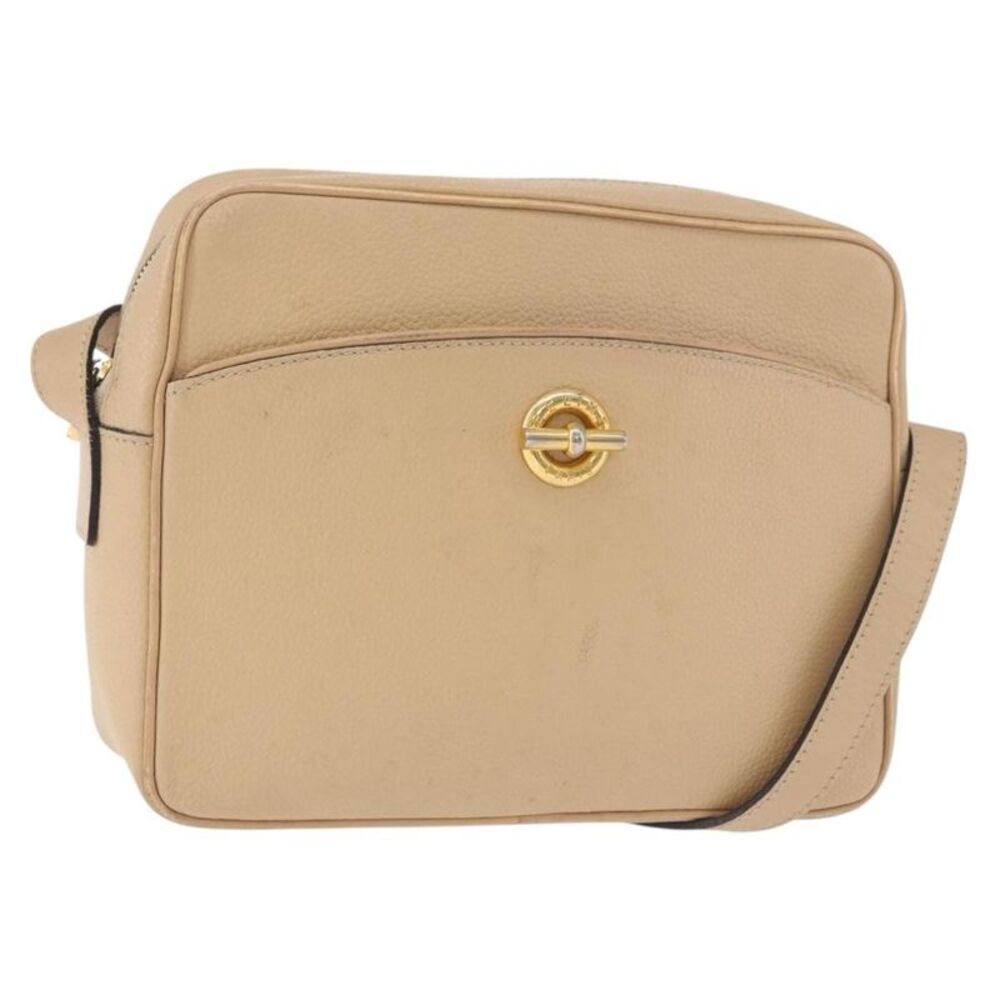 Celine Vintage Leather Beige Leather Shoulder Bag Bag